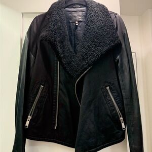Black Shearling Women's Jacket